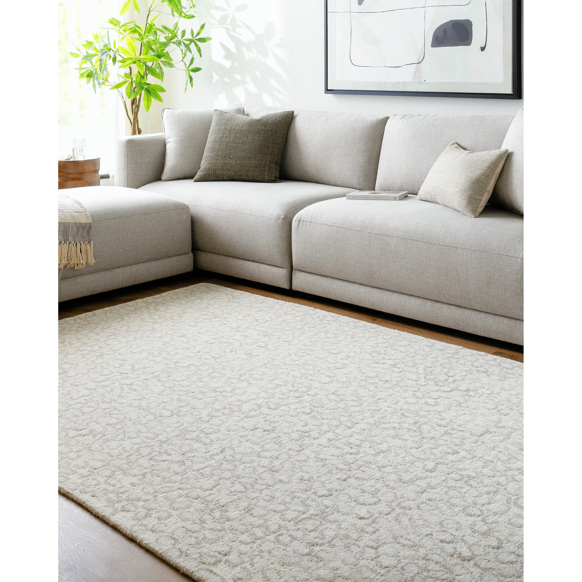 Rize Rug - 488576 by Livabliss in ivory, taupe, stone gray. Made from wool in a unique style.
