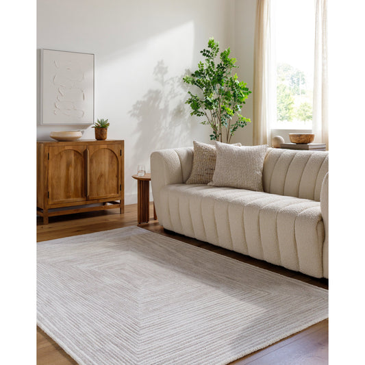 Rize Rug - 488587 by Livabliss in light silver, warm grey. Made from face: 100% wool, warp: 100% cotton in a unique style.
