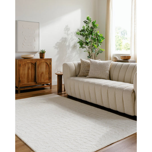 Rize Rug - 488597 by Livabliss in light silver. Made from wool in a unique style.