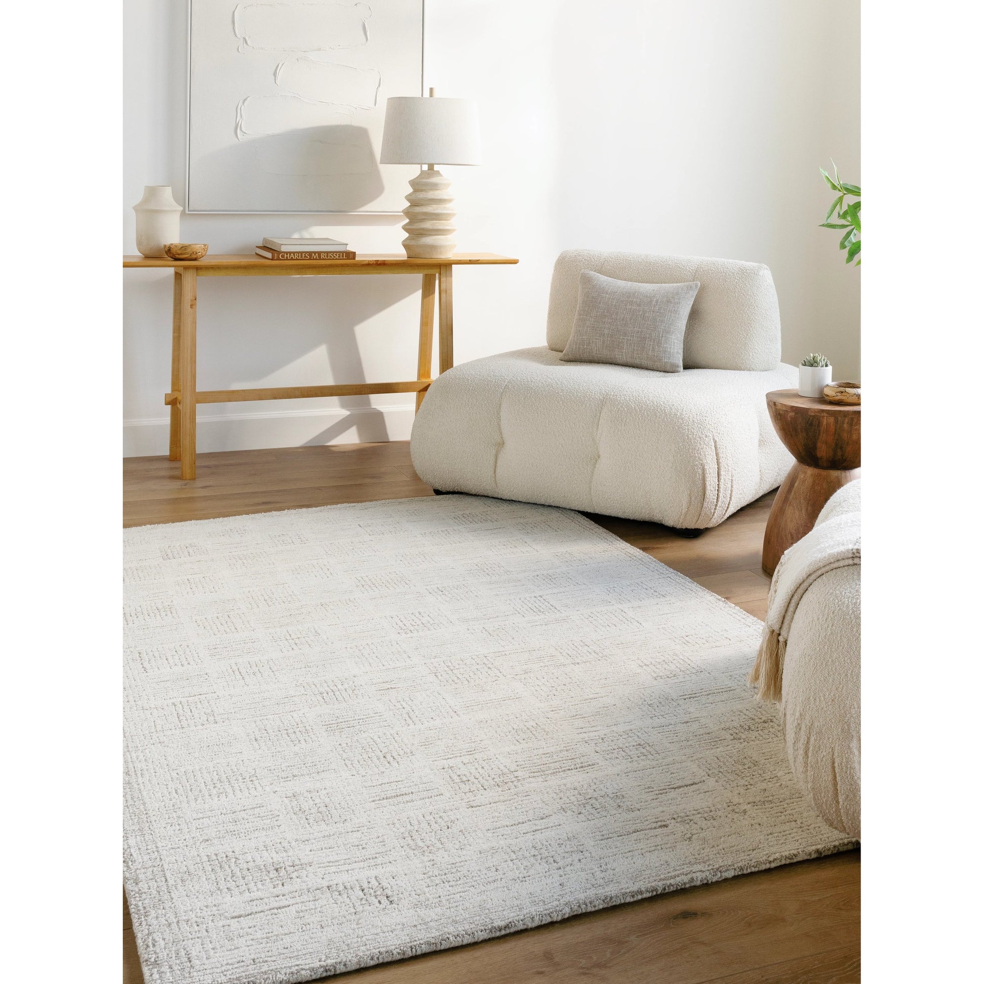 Rize Rug - 488607 by Livabliss in ivory, dove gray, ash, pearl. Made from wool in a unique style.