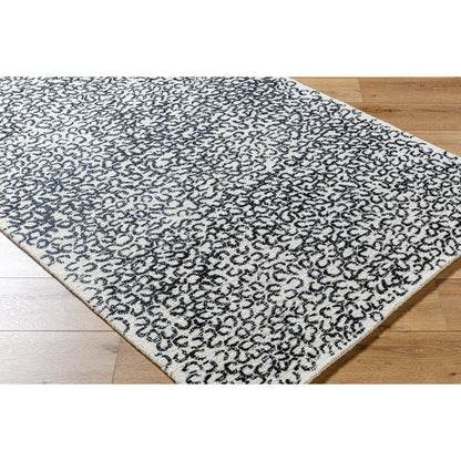 Rize Rug - 488617 by Livabliss in charcoal, ash gray, snow white. Made from wool in a unique style.