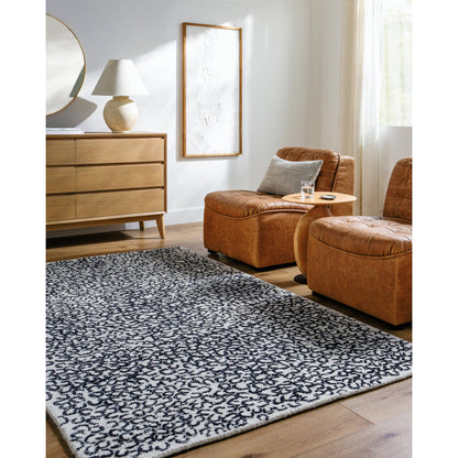 Rize Rug - 488617 by Livabliss in charcoal, ash gray, snow white. Made from wool in a unique style.