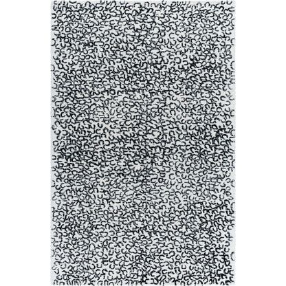 Rize Rug - 488617 by Livabliss in charcoal, ash gray, snow white. Made from wool in a unique style.