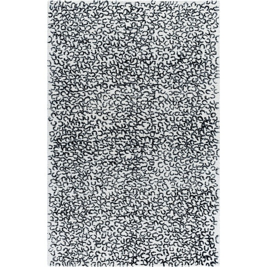 Rize Rug - 488617 by Livabliss in light silver, black, dark grey, metallic - silver, silver. Made from wool in a unique style.