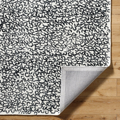 Rize Rug - 488617 by Livabliss in charcoal, ash gray, snow white. Made from wool in a unique style.