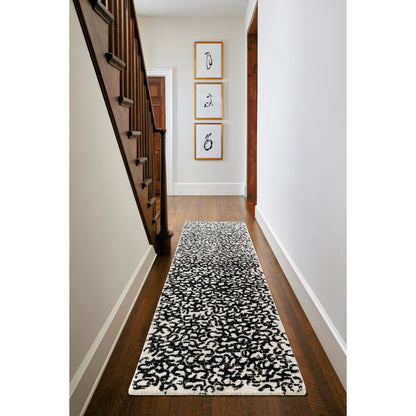 Rize Rug - 488617 by Livabliss in charcoal, ash gray, snow white. Made from wool in a unique style.