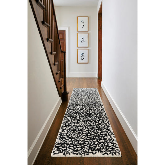 Rize Rug - 488617 by Livabliss in light silver, black, dark grey, metallic - silver, silver. Made from wool in a unique style.