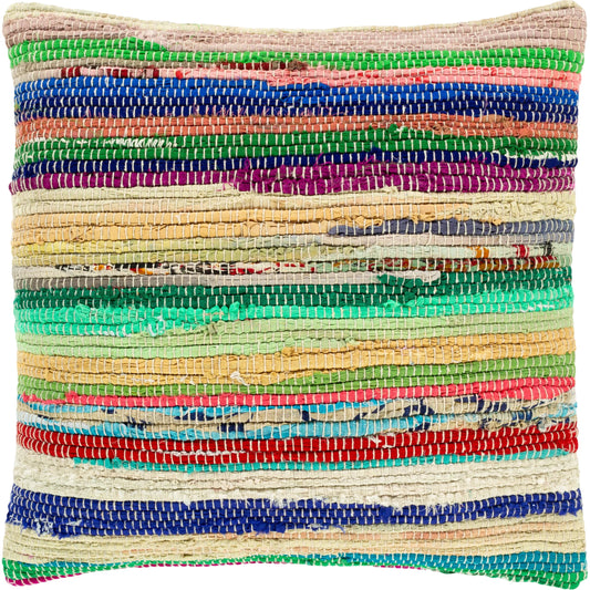 Renzo 34017 Pillow by Surya in mauve, green, pink, blue, burgandy, dark green. Made from cotton in a eclectic & global style.