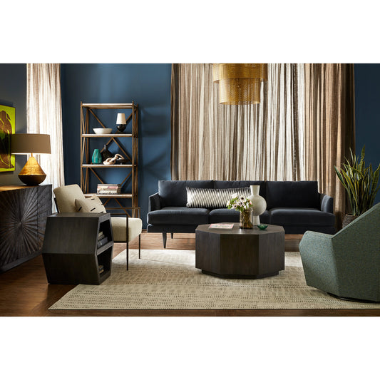 Commerce & Market Honeycomb End Table by Hooker Furniture in black. Made from acacia solids in a modern style.
