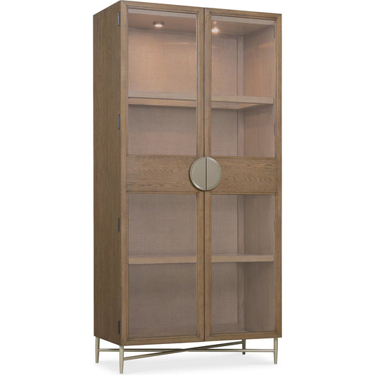 Sonnet Display Cabinet by Hooker Furniture in medium wood and wren. Made from unique in a unique style.