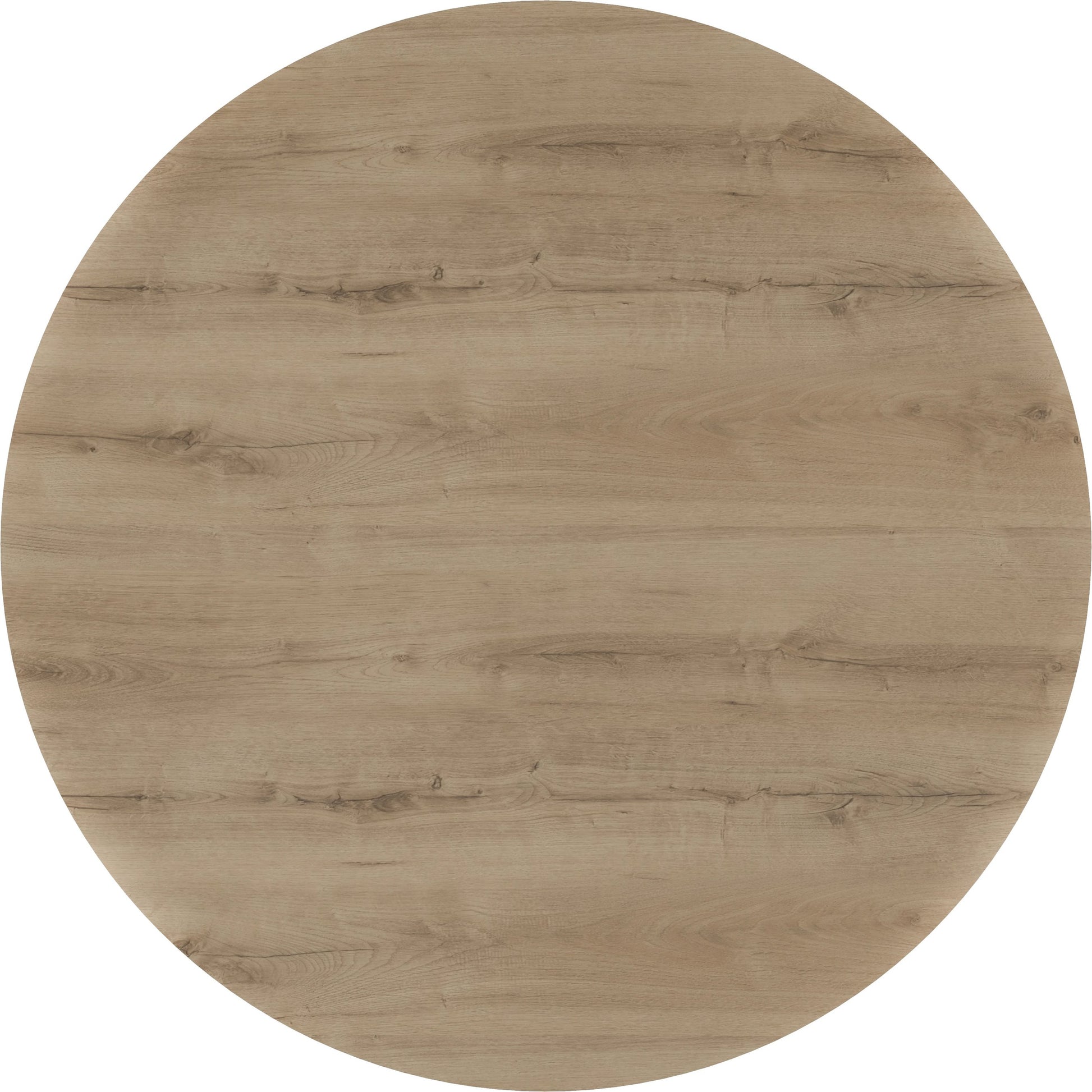 Garrison Round Cocktail Table by A.R.T. Furniture in washed oak, emory white. Made from parawood solids with ash embossing, white oak veneers, resin in a modern style.