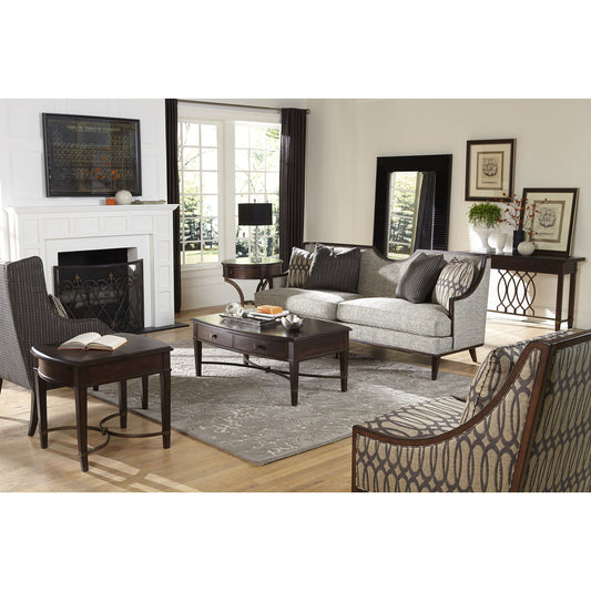 Harper Mineral Accent Chair by A.R.T. Furniture in chocolate and cola. Made from wood, veneer in a transitional style.