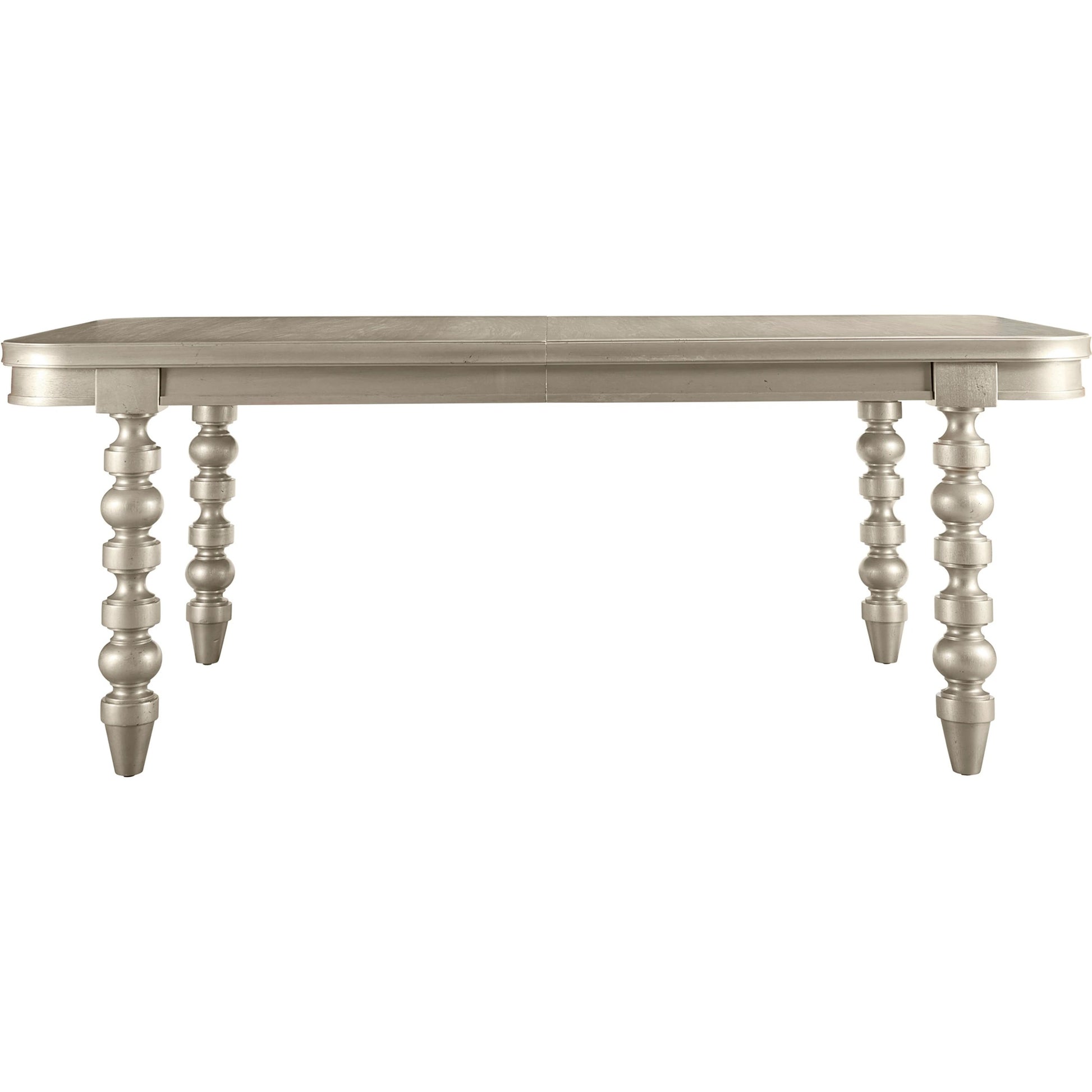 Morrissey Oldham Extendable Dining Table by A.R.T. Furniture in silver and bezel. Made from parawood solids, primavera veneers in a transitional style.
