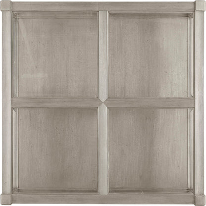Morrissey Ellman Cocktail Table by A.R.T. Furniture in silver and bezel. Made from parawood solids, primavera veneers, glass, metal in a modern style.