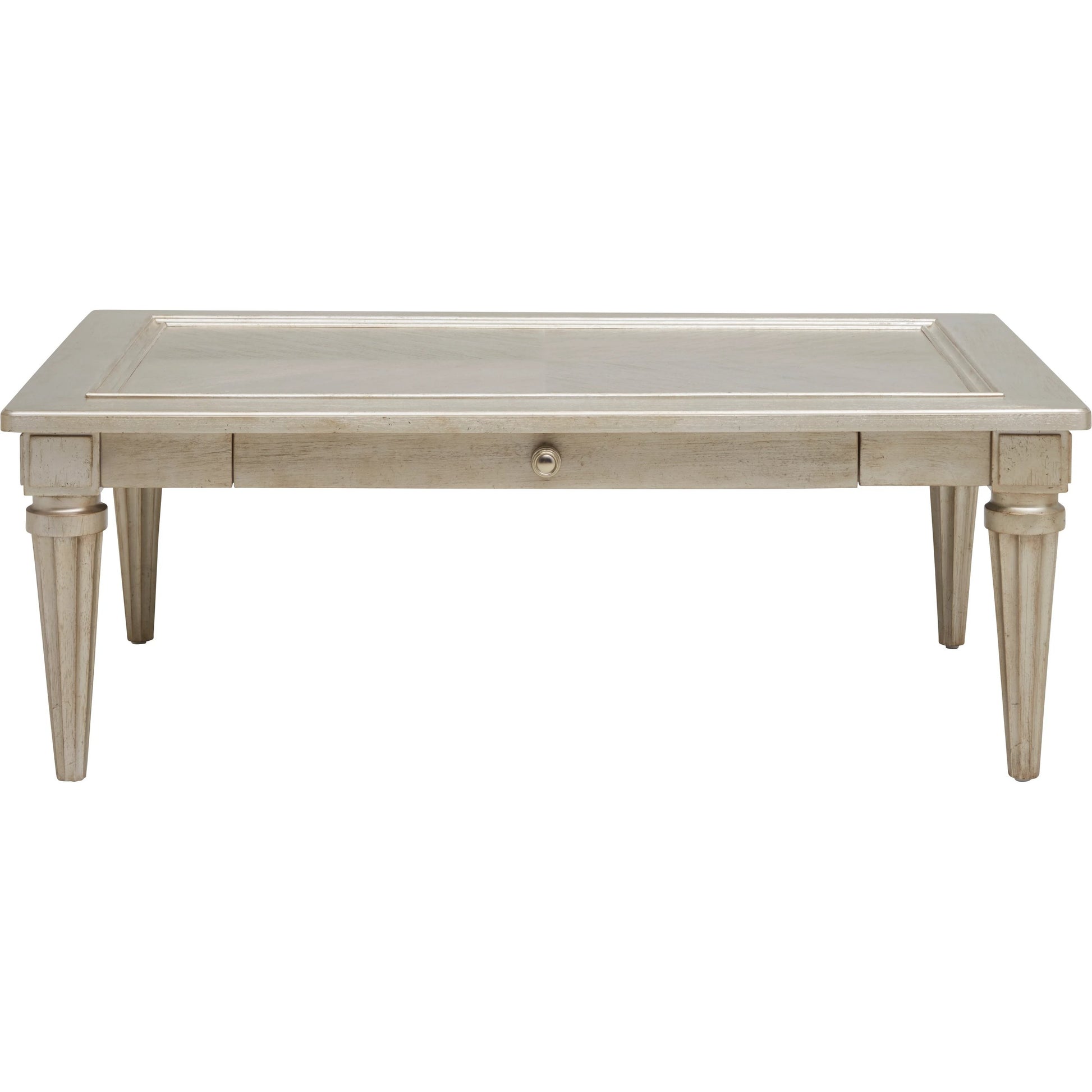 Morrissey Kirke Cocktail Table by A.R.T. Furniture in silver and bezel. Made from parawood solids, primavera veneers in a transitional style.