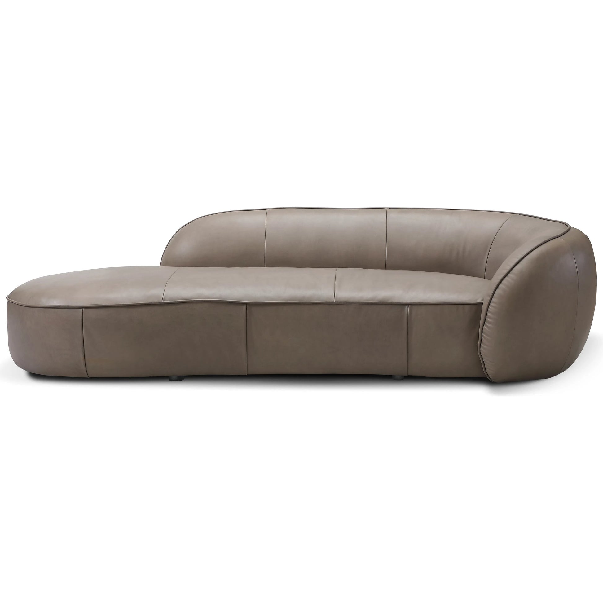 Nuvola Sofa by Zentique in grey leather. Made from top grain leather in a unique style.