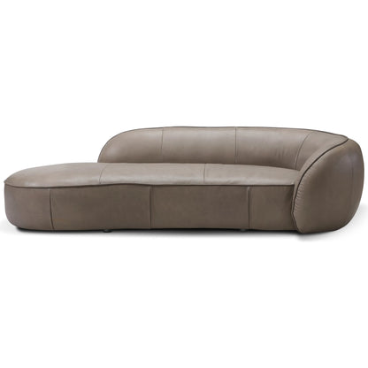 Nuvola Sofa by Zentique in grey leather. Made from top grain leather in a unique style.