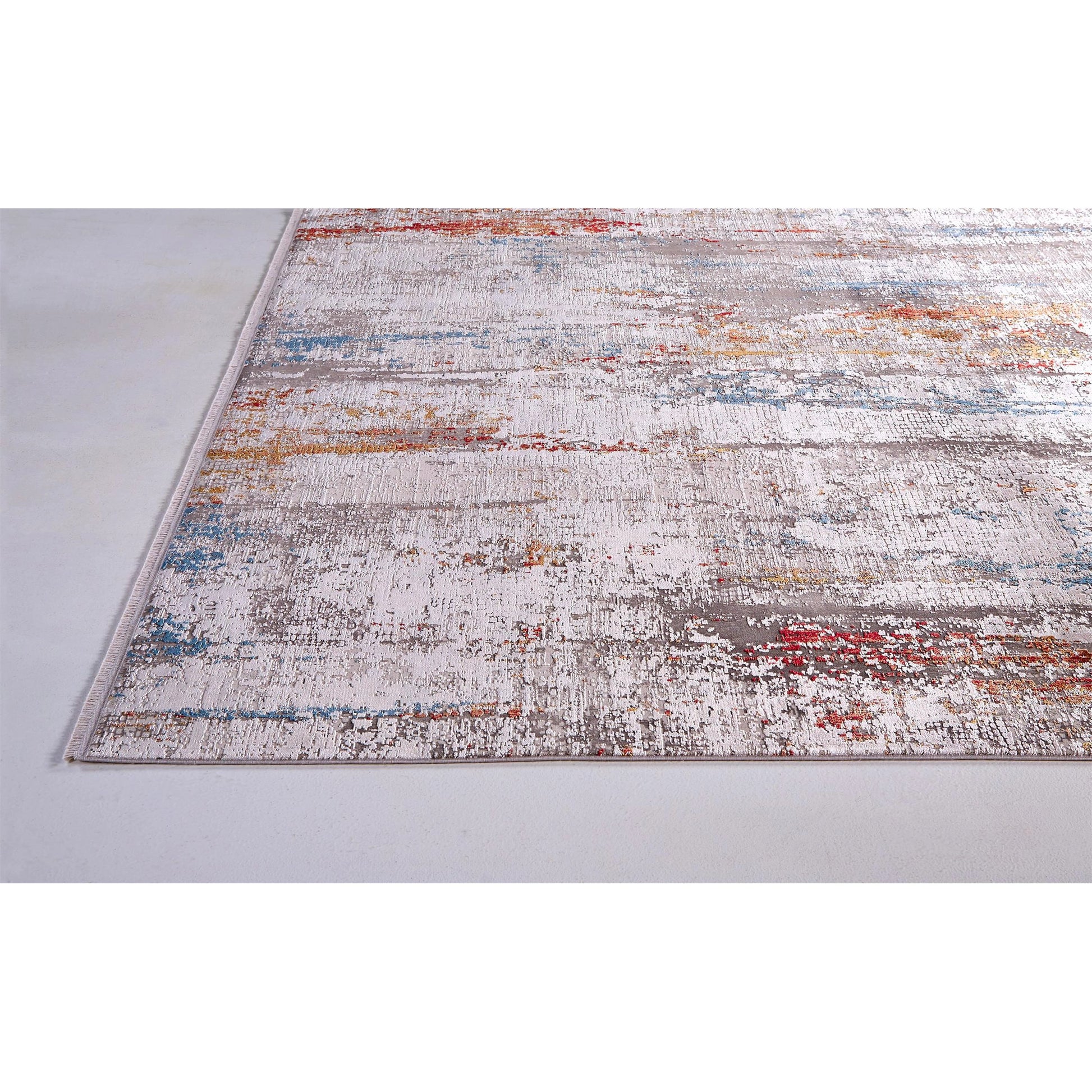 Cadiz Rug - 3903F by Feizy in gray, red, blue. Made from viscose, acrylic in a unique style.