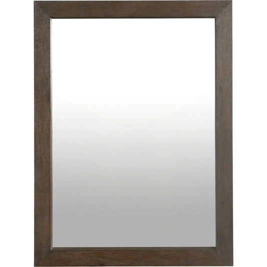 Outline Mirror by Bernhardt in brown. Made from wood, glass in a transitional style.