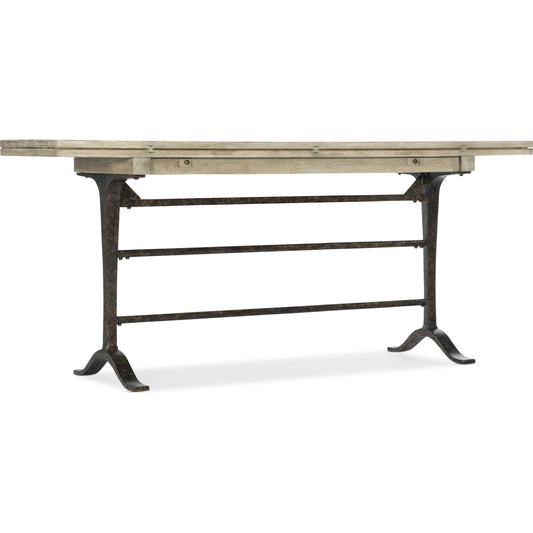 Ciao Bella Flip Top Console by Hooker Furniture in flaky white. Made from maple veneers, metal, solid-wood edge top in a traditional style.