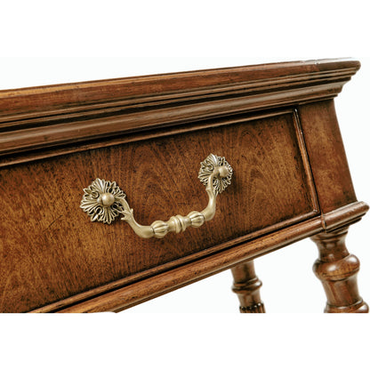 Casual Accents Walnut Accent Table by Jonathan Charles in brown and medium walnut country distressed. Made from acacia in a traditional style.