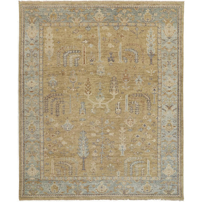 Carrington Traditional Oriental Rug - 6501F by Feizy in gold, blue, gray. Made from wool in a unique style.