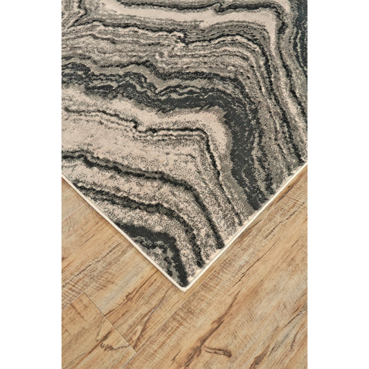 Katari Transitional Rug - 3381F by Feizy in gray, ivory, tan. Made from polypropylene in a unique style.