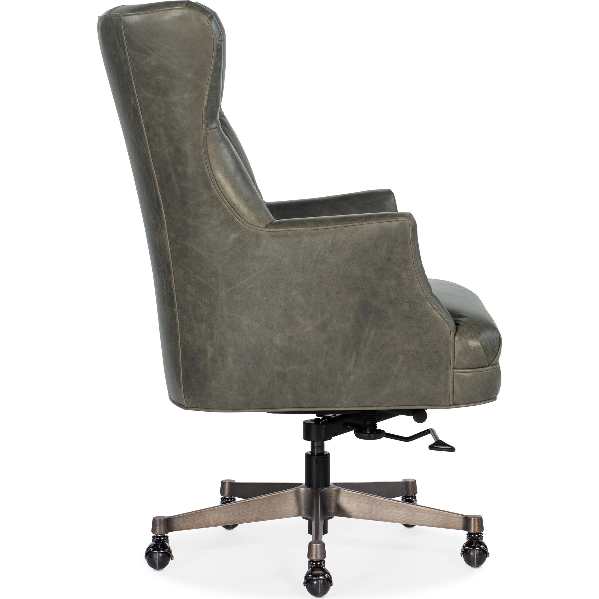 Brinley Executive Swivel Tilt Chair by Hooker Furniture. Made from leather (aniline top grain) in a transitional style.