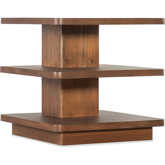 Burrow Tiered Side Table by Hooker Furniture in chestnut. Made from unique in a traditional style.