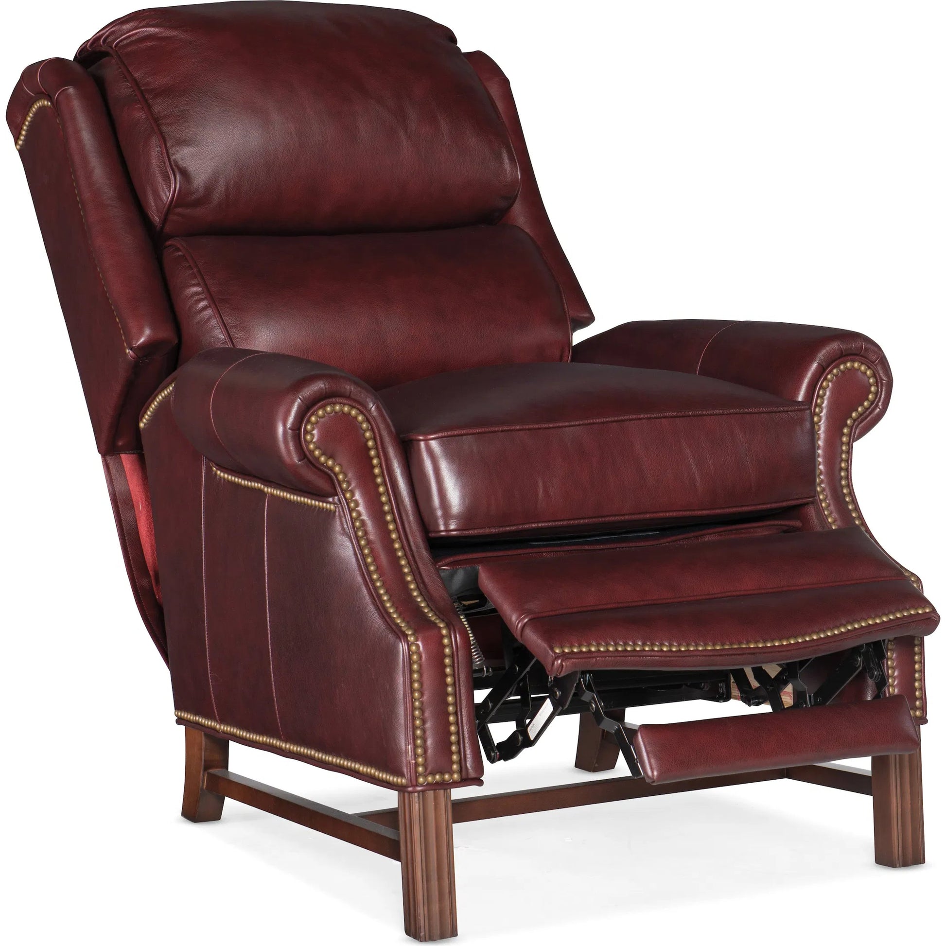Alta High Leg Reclining Lounger by Bradington-Young by Hooker Furniture. Made from 100% leather in a unique style.