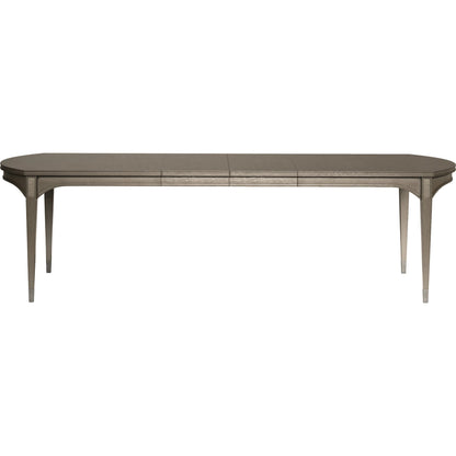 Cove Rectangular Dining Table by A.R.T. Furniture in grey and mica. Made from rubberwood solids, primavera veneer, metal in a traditional style.