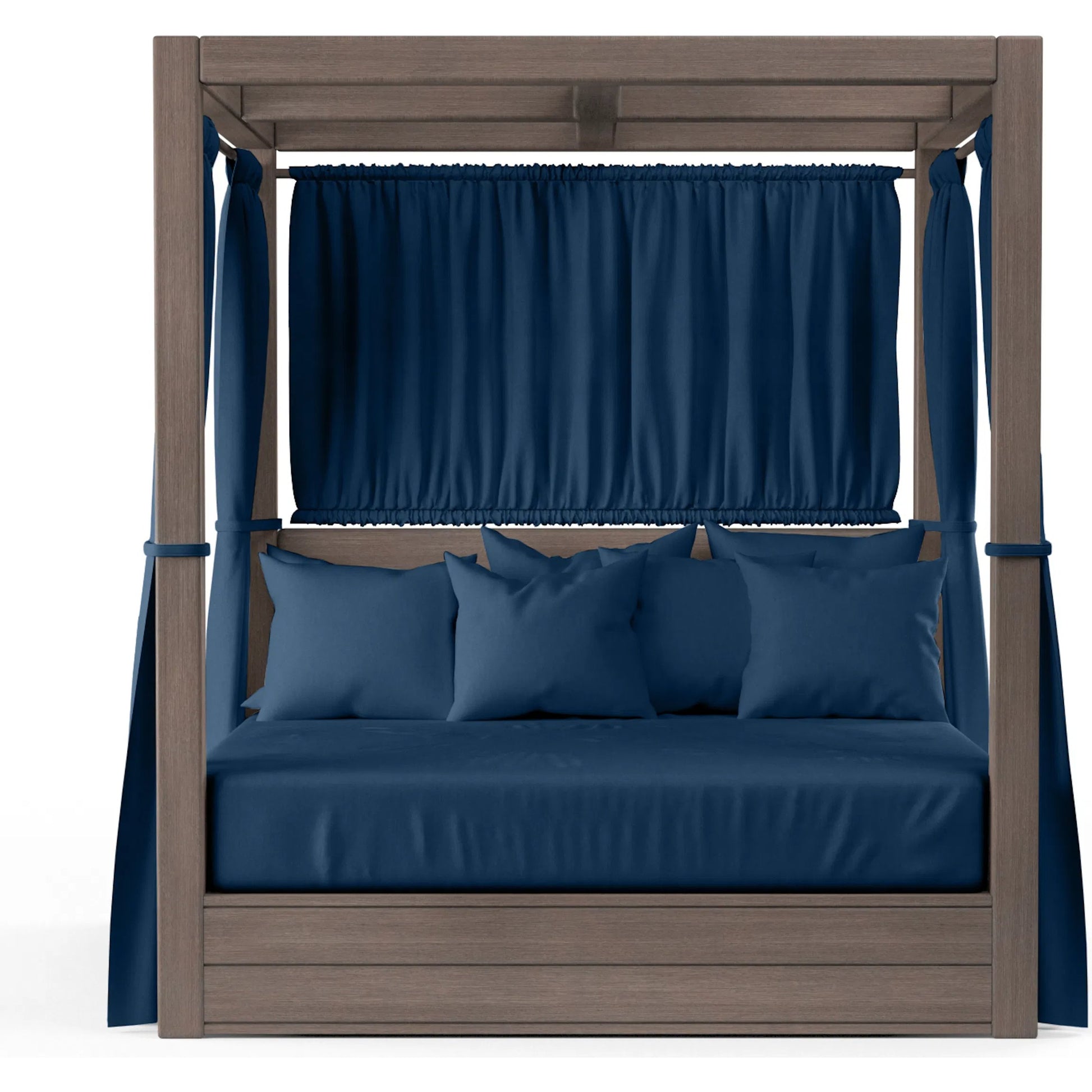 Laguna Outdoor Resort King Daybed by Sunset West in browns. Made from aluminum in a modern style.