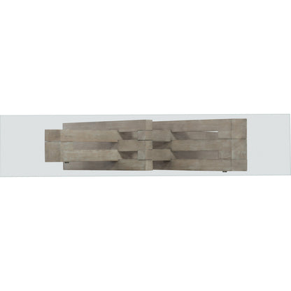 Affinity Accent Console by Hooker Furniture in greige. Made from hardwoods in a eclectic & global style.