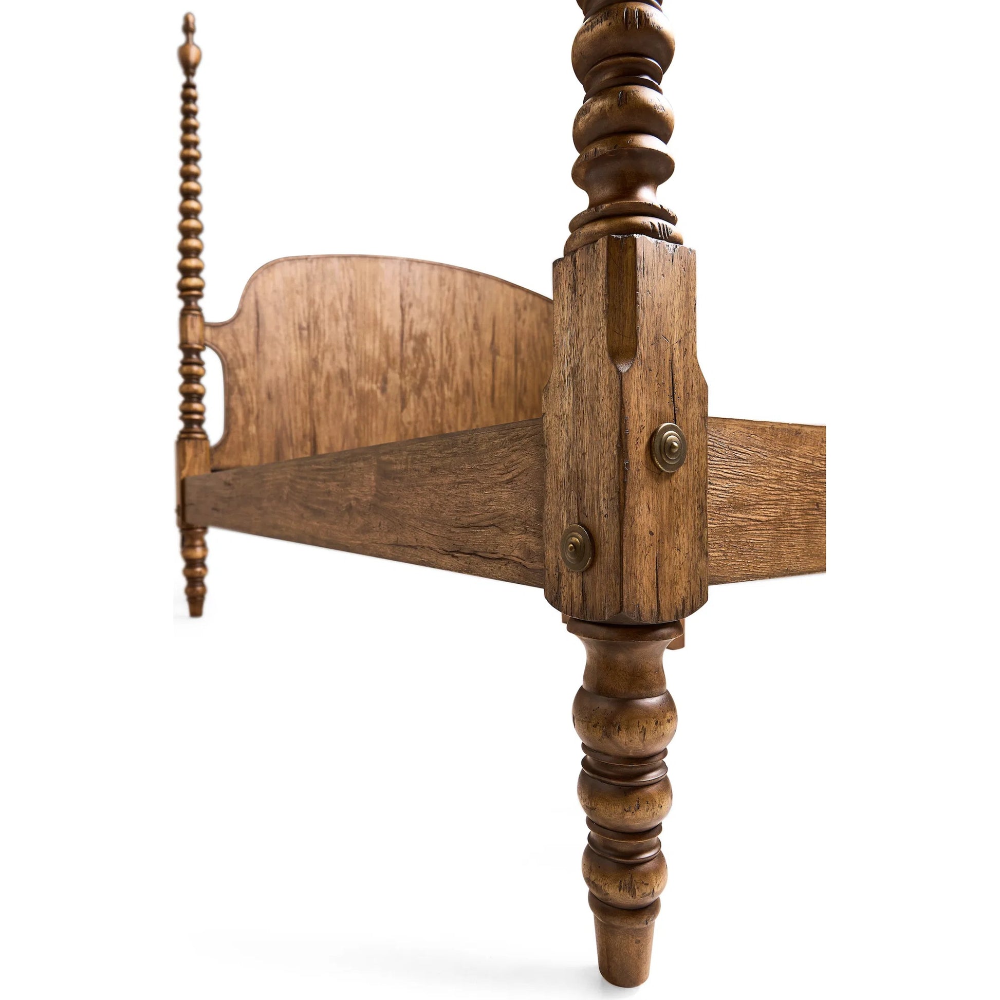 Tamarisk Poster Bed by Jonathan Charles in medium spain walnut. Made from main acacia in a unique style.