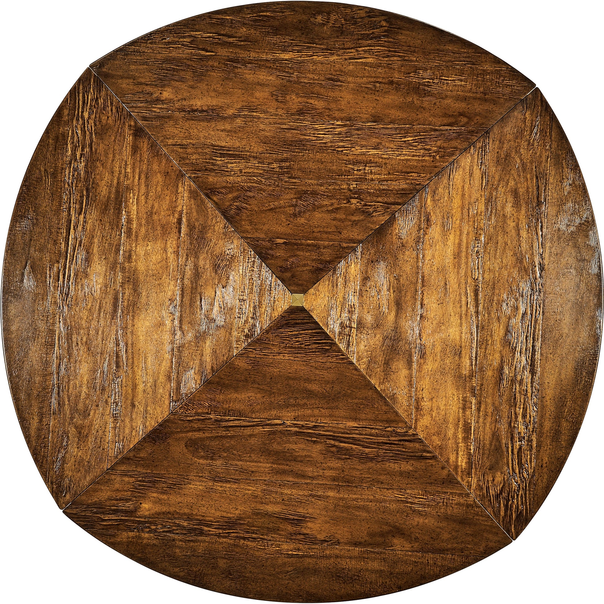 Casual Accents Country Walnut Round Extendable Dining Table 59" by Jonathan Charles in brown and country farmhouse walnut. Made from acacia in a traditional style.