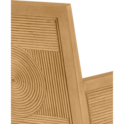 Santos Armchair by Currey and Company. Made from mahogany, rattan, brass in a modern style.