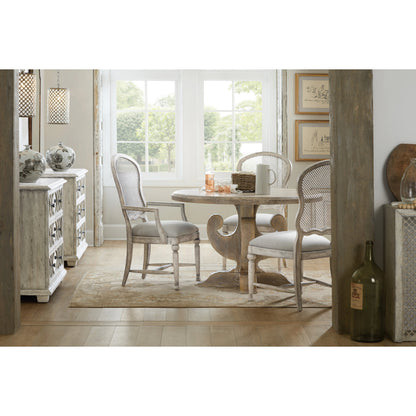 Gaston Side Chair (Set of 2) by Hooker Furniture in grey and mercantile white. Made from fabric, metal in a traditional style.