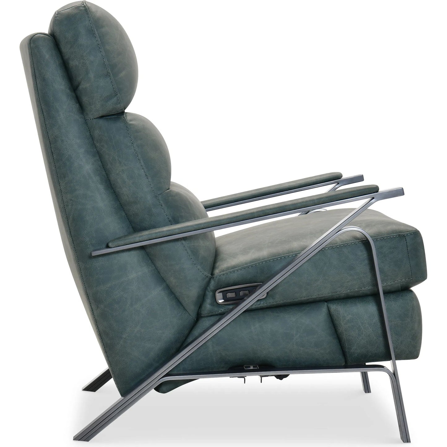 006 SI-2458614 | Additional Silo | Elixir Power Recliner with Power Headrest by Hooker Furniture in dark gunmetal metal. Made from leather in a traditional style.