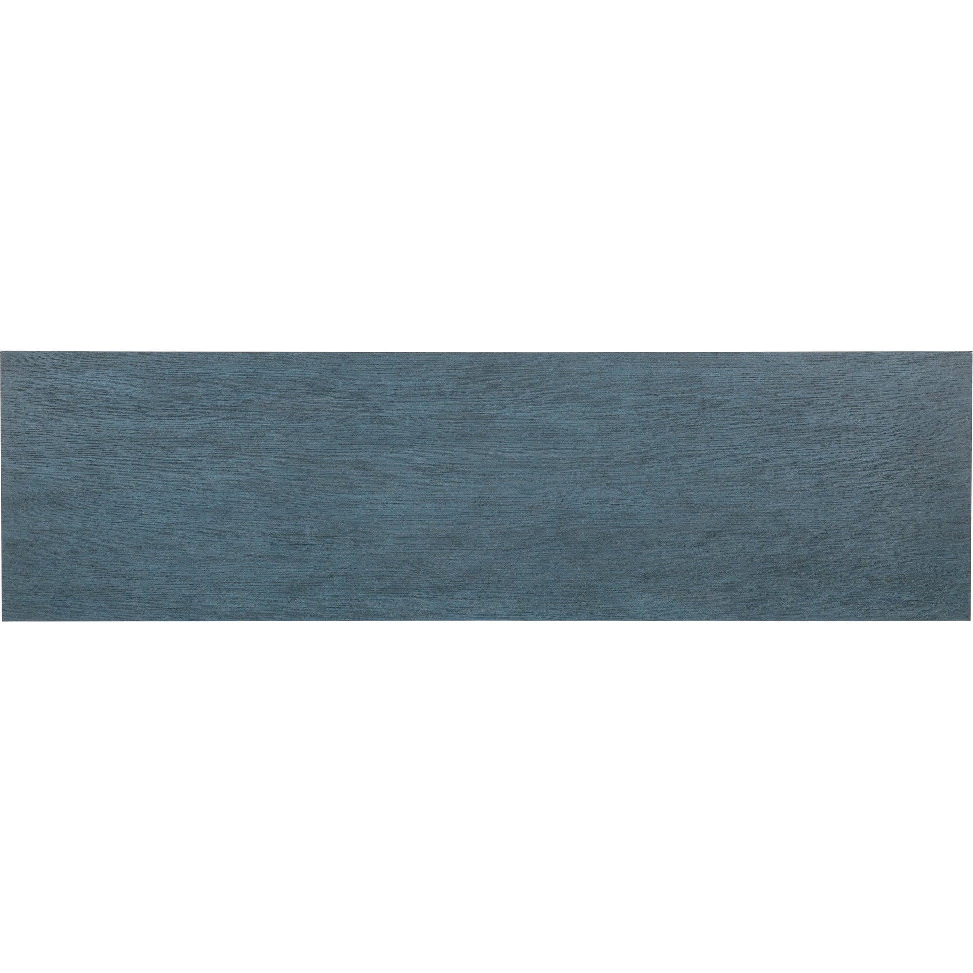 Melange Round Valley Three Door Entertainment Credenza by Hooker Furniture in blue. Made from oak veneers in a modern style.