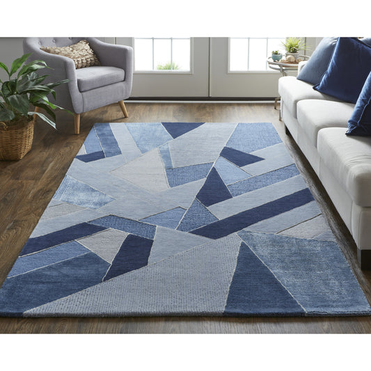 Nash Transitional Geometric Rug - 8851F by Feizy. Made from wool, viscose in a unique style.