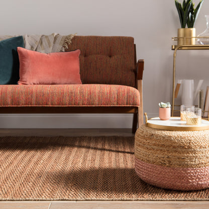 Saba Oliana Pouf by Jaipur Living. Made from 100% jute in a coastal style.