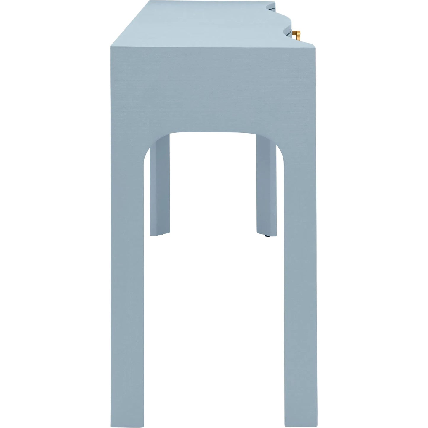 002 SI-2461337 | Additional Silo | Sabrina Curved Front Console by Worlds Away in blue. Made from solid wood, mdf, linen in a eclectic & global style.
