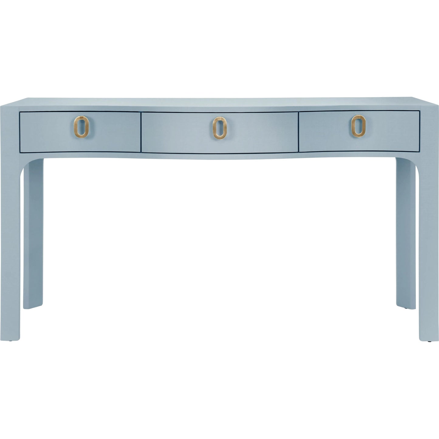 000 SI-2461337 | Primary Silo | Sabrina Curved Front Console by Worlds Away in blue. Made from solid wood, mdf, linen in a eclectic & global style.
