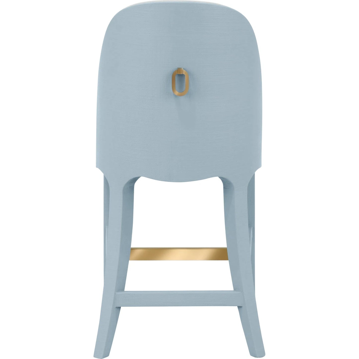 004 SI-2461338 | Additional Silo | Sadie Curved Counter Stool by Worlds Away. Made from solid wood, mdf, linen, foam, metal in a eclectic & global style.