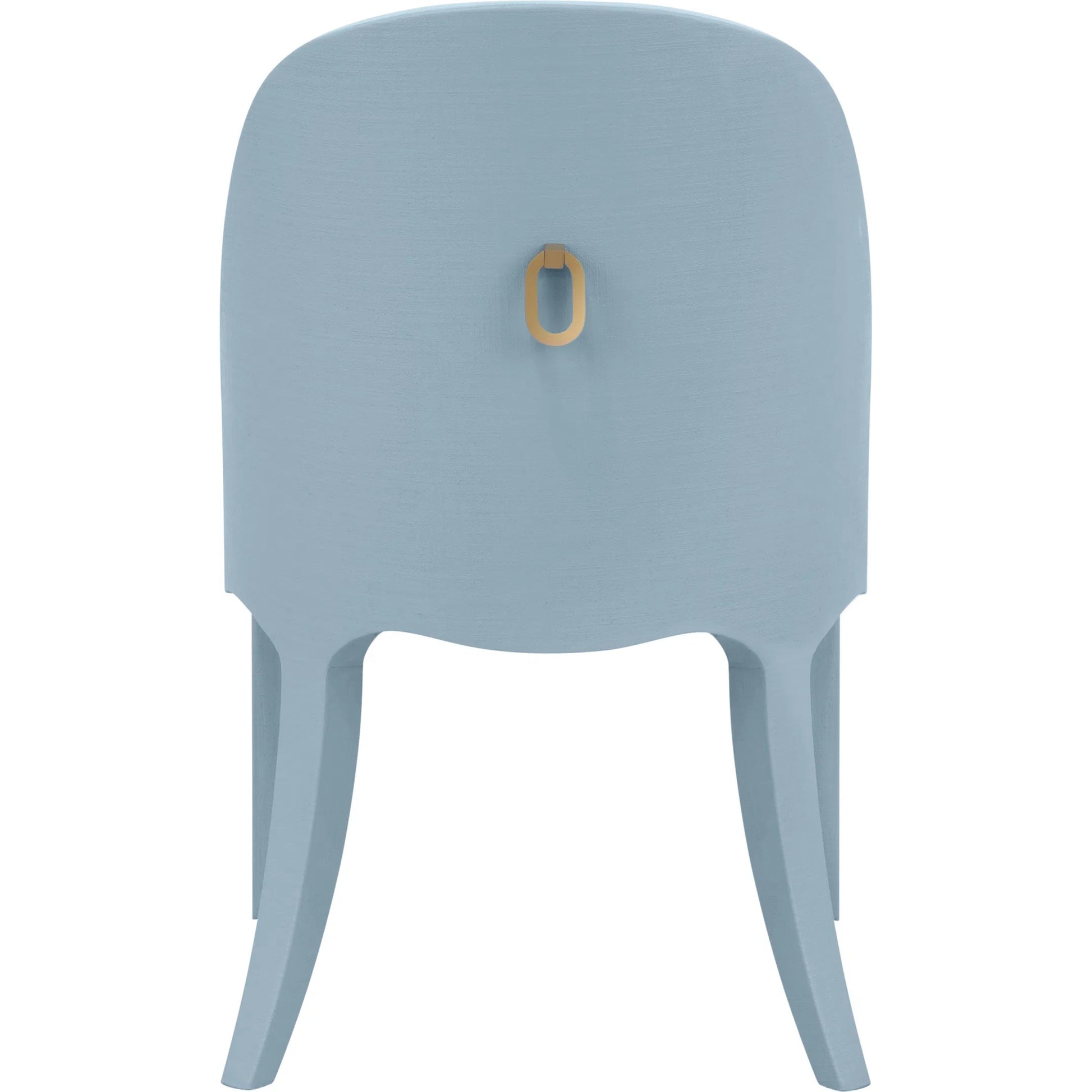 Sadie Curved Dining Chair by Worlds Away. Made from solid wood, mdf, linen, foam in a unique style.