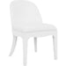 Sadie Curved Dining Chair by Worlds Away. Made from solid wood, mdf, linen, foam in a eclectic & global style.