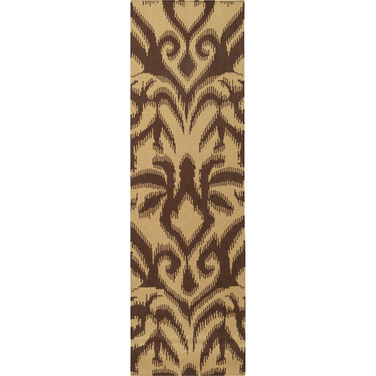 Sag Harbor Rug - 1567 by Surya in mustard, dark brown. Made from 100% wool in a unique style.