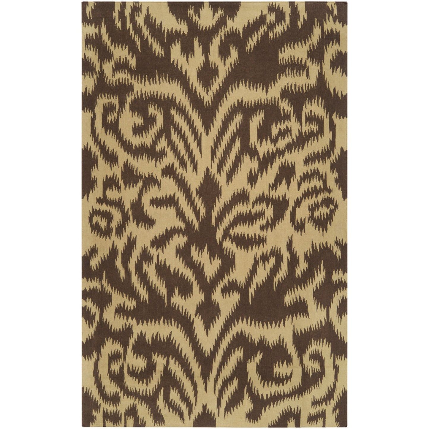 003 18427-9805,18427-9807,18427-9809 | Primary Silo | Sag Harbor SAG-1010 Indoor/Outdoor Rug by Surya in mustard, dark brown. Made from 100% wool in a unique style.