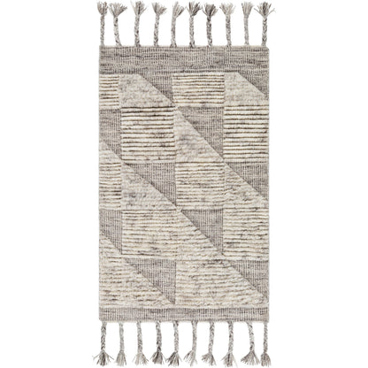 Sahara SAH-2300 Rug by Surya in dark brown, ivory, medium gray, charcoal. Made from 100% wool in a unique style.