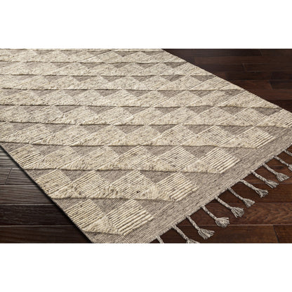Sahara SAH-2300 Rug by Surya in dark brown, ivory, medium gray, charcoal. Made from 100% wool in a unique style.